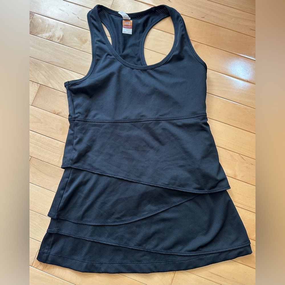 Lucy black layered tank top